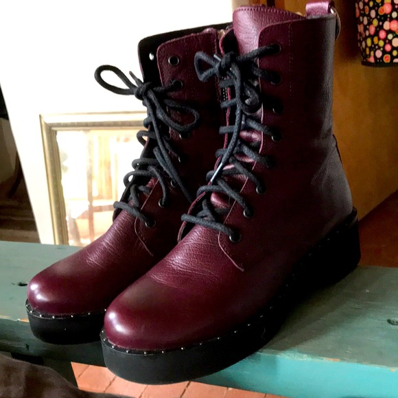 Steve Madden Shoes - burgundy combat boots